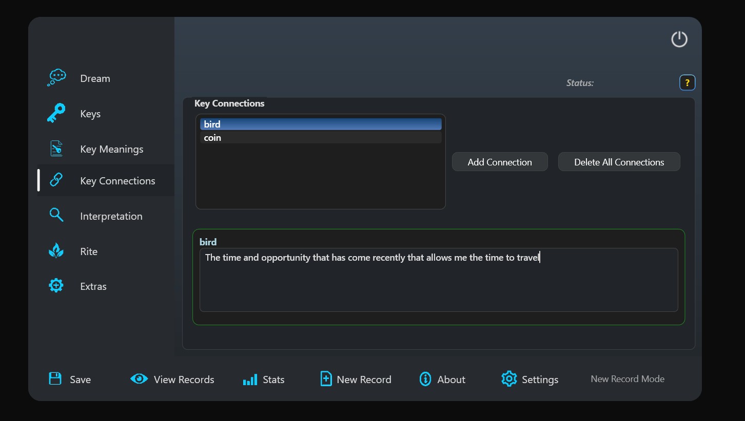 Dream Recorder Connections Feature