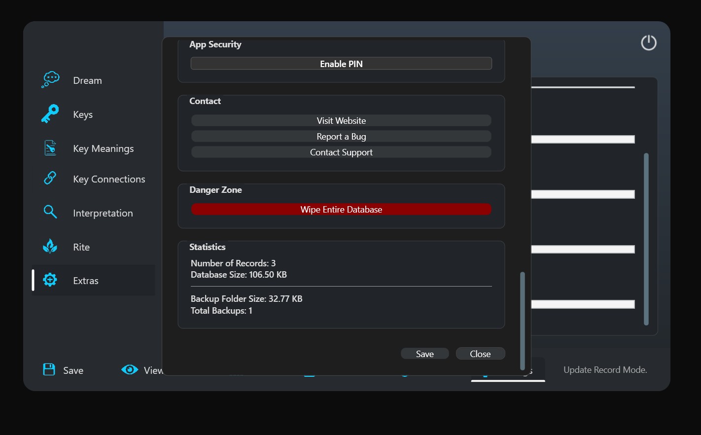 Dream Recorder Settings Example 3